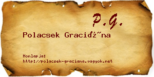Polacsek Graciána névjegykártya